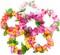 30 Pieces Colorful Tropical Hawaiian Leis Headband Elastic Ruffled Flowers Headpiece for Luau Party Supplies